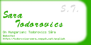 sara todorovics business card
