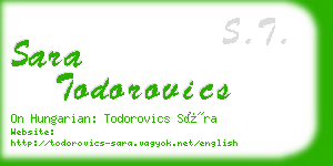 sara todorovics business card